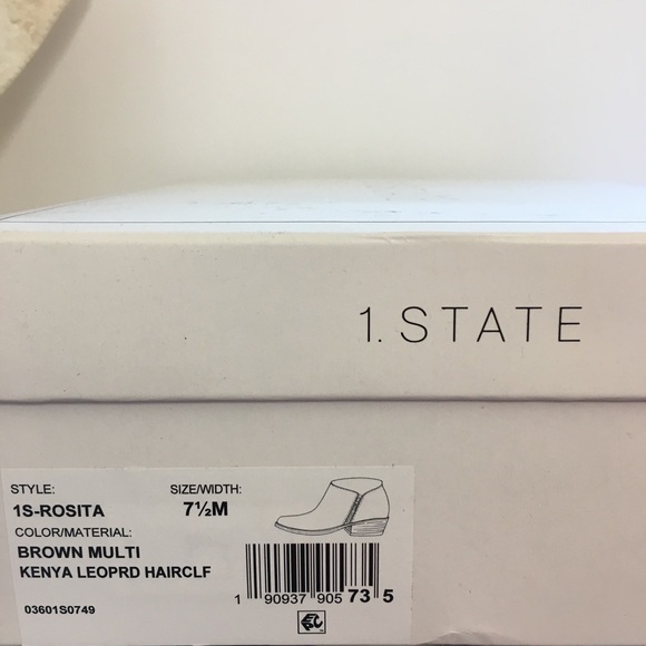 Leather Animal Print Block Heel Bootie Size 7 1/2 - Picture 8 of 9